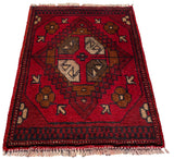 26427 - Khal Mohammad Afghan Hand-Knotted Authentic/Traditional/Rug/Size: 1'9" x 1'4"