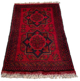 26591 - Khal Mohammad Afghan Hand-Knotted Authentic/Traditional/Rug/Size: 2'0" x 1'3"