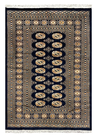 27585-Bokhara Hand-Knotted/Handmade Pakistani Rug/Carpet Tribal/Nomadic Authentic/ Size: 6'6" x 4'5"/198cm x 134cm