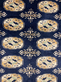 27585-Bokhara Hand-Knotted/Handmade Pakistani Rug/Carpet Tribal/Nomadic Authentic/ Size: 6'6" x 4'5"/198cm x 134cm