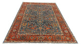 27658- Royal Heriz Hand-Knotted/Handmade Afghan Rug/Carpet Traditional/Authentic/Size:   8'9" x 6'1"/267cmx 183cm
