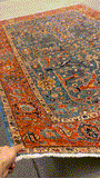27658- Royal Heriz Hand-Knotted/Handmade Afghan Rug/Carpet Traditional/Authentic/Size:   8'9" x 6'1"/267cmx 183cm
