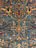 27658- Royal Heriz Hand-Knotted/Handmade Afghan Rug/Carpet Traditional/Authentic/Size:   8'9" x 6'1"/267cmx 183cm