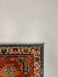 27658- Royal Heriz Hand-Knotted/Handmade Afghan Rug/Carpet Traditional/Authentic/Size:   8'9" x 6'1"/267cmx 183cm