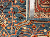 27658- Royal Heriz Hand-Knotted/Handmade Afghan Rug/Carpet Traditional/Authentic/Size:   8'9" x 6'1"/267cmx 183cm