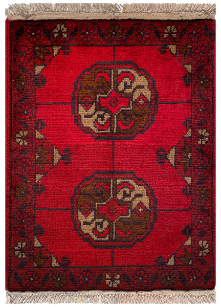 26211 - Khal Mohammad Afghan Hand-Knotted Authentic/Traditional/Rug/Size: 2'0" x 1'4"