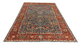 27655- Royal Heriz Hand-Knotted/Handmade Afghan Rug/Carpet Traditional/Authentic/Size:  9'1" x 6'0"/277cmx 183cm