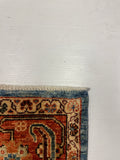27655- Royal Heriz Hand-Knotted/Handmade Afghan Rug/Carpet Traditional/Authentic/Size:  9'1" x 6'0"/277cmx 183cm