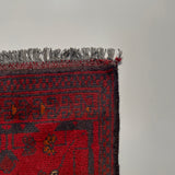 26366- Khal Mohammad Afghan Hand-Knotted Authentic/Traditional/Rug/Size: 1'8" x 1'3"