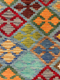 27729 - Kelim Hand-Woven/Flat-Weaved/Afghan Kelim/Carpet Modren/Nomadic Authentic//Size: 4'1" x 2'7"/124cm ×79cm