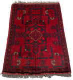 26469 - Khal Mohammad Afghan Hand-Knotted Authentic/Traditional/Rug/Size: 1'9" x 1'3"