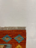 27729 - Kelim Hand-Woven/Flat-Weaved/Afghan Kelim/Carpet Modren/Nomadic Authentic//Size: 4'1" x 2'7"/124cm ×79cm