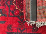 26469 - Khal Mohammad Afghan Hand-Knotted Authentic/Traditional/Rug/Size: 1'9" x 1'3"