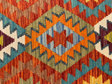 27690 - Kelim Hand-Woven/Flat-Weaved/Afghan Kelim/Modern/ Nomadic/Size: 4'1" x 2'7"/124 cm × 79 cm