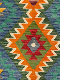 27691 - Kelim Hand-Woven/Flat-Weaved/Afghan Kelim/Carpet Modern/Nomadic Authentic/Size: 4'0" x 2'7"/122 cm × 79 cm