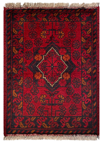 26197 - Khal Mohammad Afghan Hand-Knotted Authentic/Traditional/Rug/Size: 2'0" x 1'4"