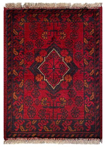 26197 - Khal Mohammad Afghan Hand-Knotted Authentic/Traditional/Rug/Size: 2'0" x 1'4"