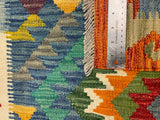 27691 - Kelim Hand-Woven/Flat-Weaved/Afghan Kelim/Carpet Modern/Nomadic Authentic/Size: 4'0" x 2'7"/122 cm × 79 cm