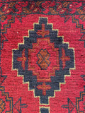 26442 - Khal Mohammad Afghan Hand-Knotted Authentic/Traditional/Rug/Size: 2'1" x 1'4"
