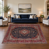 Rocket 1 batch 43 V2 SKU 27968 — horizontal rug in living room with sofa and chairs