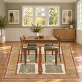 Rocket 1 batch 44 SKU 27094 — vertical rug in dedicated dining room with centered table and chairs