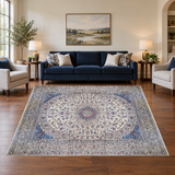Rocket 1 batch 44 SKU 27128 — horizontal rug in living room with sofa and chairs