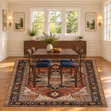 Rocket 1 batch 44 SKU 27140 — vertical rug in dedicated dining room with centered table and chairs