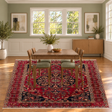 Rocket 1 batch 45 SKU 26872 — vertical rug in dedicated dining room with centered table and chairs