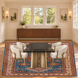 SKU 25850 — dining room staged with the original handmade carpet