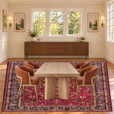 SKU 25774 — dining room staged with the original handmade carpet