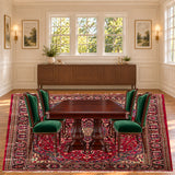 SKU 25754 — dining room staged with the original handmade carpet