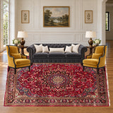 SKU 25754 — living room staged with the original handmade carpet