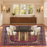 SKU 25756 — dining room staged with the original handmade carpet
