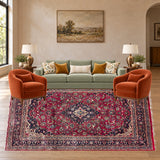 SKU 25756 — living room staged with the original handmade carpet