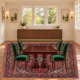 SKU 25760 — dining room staged with the original handmade carpet