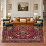 SKU 25760 — living room staged with the original handmade carpet