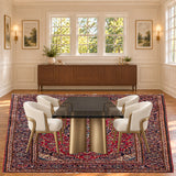 SKU 25764 — dining room staged with the original handmade carpet