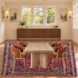 SKU 25750 — dining room staged with the original handmade carpet
