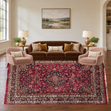 SKU 25753 — living room staged with the original handmade carpet