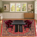 SKU 25632 — dining room staged with the original handmade carpet
