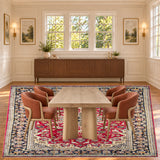 SKU 25578 — dining room staged with the original handmade carpet