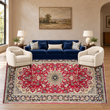 SKU 25578 — living room staged with the original handmade carpet