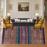 SKU 25009 — living room staged with the original handmade carpet