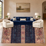 SKU 25003 — living room staged with the original handmade carpet