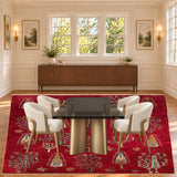 SKU 24910 — dining room staged with the original handmade carpet