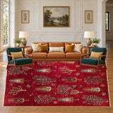 SKU 24910 — living room staged with the original handmade carpet
