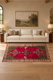 SKU 24386 original handmade Persian rug staged horizontally in a living room; Rocket1 approved room image.