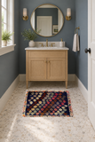 SKU 24403 original handmade Persian rug in a powder room; Rocket1 approved room image.