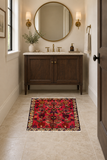 SKU 24413 original handmade Persian rug in a powder room; Rocket1 approved room image.
