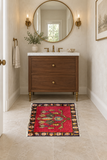 SKU 24415 original handmade Persian rug in a powder room; Rocket1 approved room image.